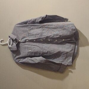 Vintage‎ Burberrys Mens 15.5-33  Blend Navy/Gray Checked Button Down Shirt